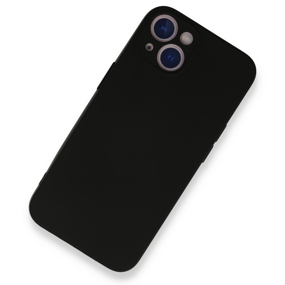  iPhone 13 Kılıf Nano içi Kadife Silikon - Siyah