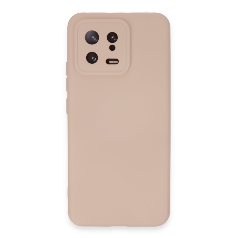 Xiaomi Mi 13 Kılıf Nano içi Kadife Silikon - Pudra Xiaomi Mi 13 Kılıf Nano içi Kadife Silikon - Pudra