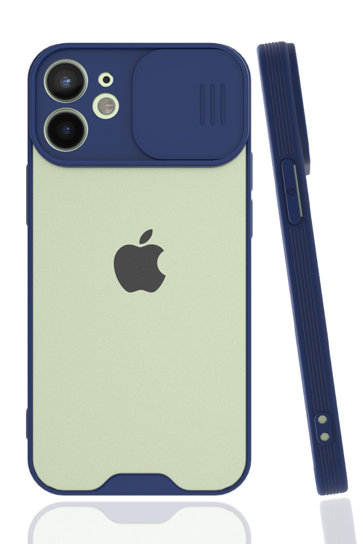 iPhone 12 Mini Kılıf Platin Kamera Koruma Silikon - Lacivert iPhone 12 Mini Kılıf Platin Kamera Koruma Silikon - Lacivert