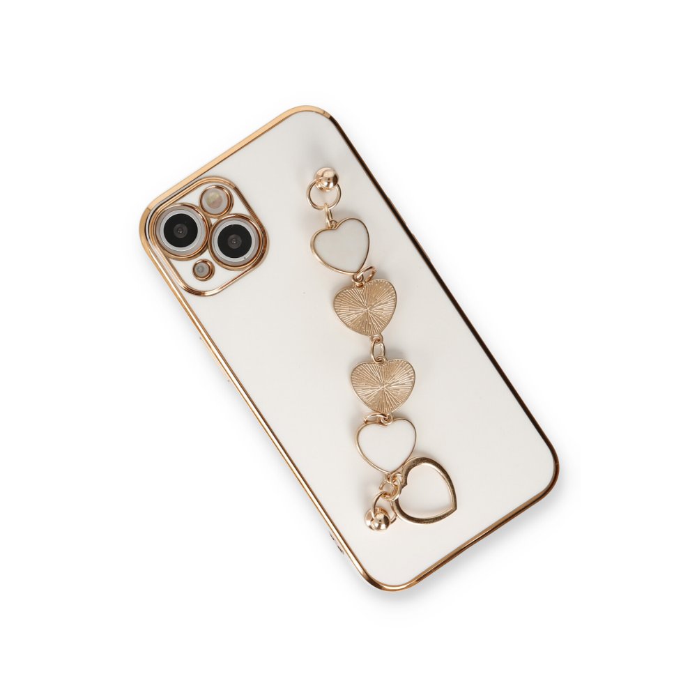  iPhone 14 Plus Kılıf Esila Silikon - Beyaz