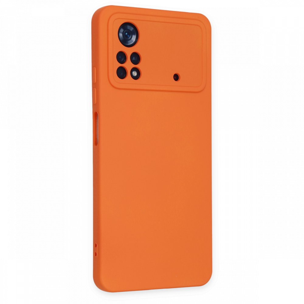  Xiaomi Poco X4 Pro 5G Kılıf Nano içi Kadife Silikon - Turuncu
