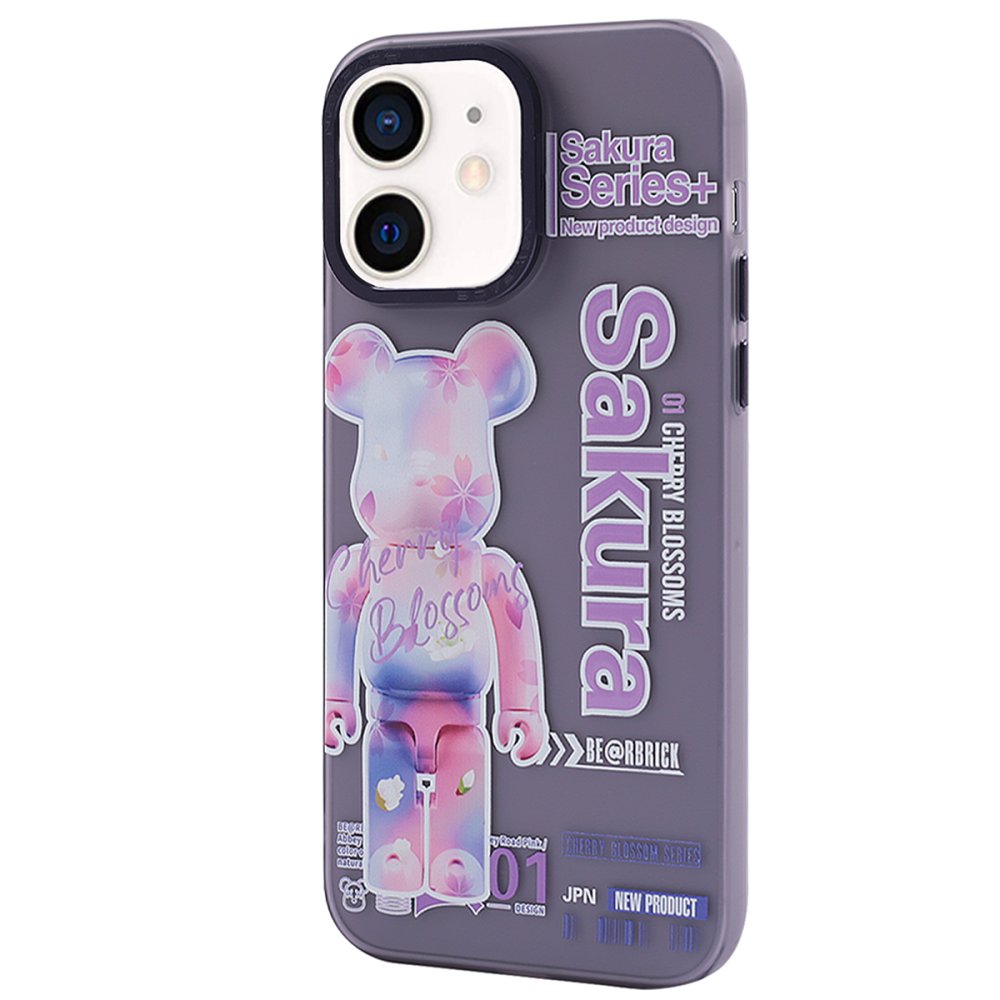  iPhone 12 Kılıf Prada Desenli Kapak - Prada Mor - 1