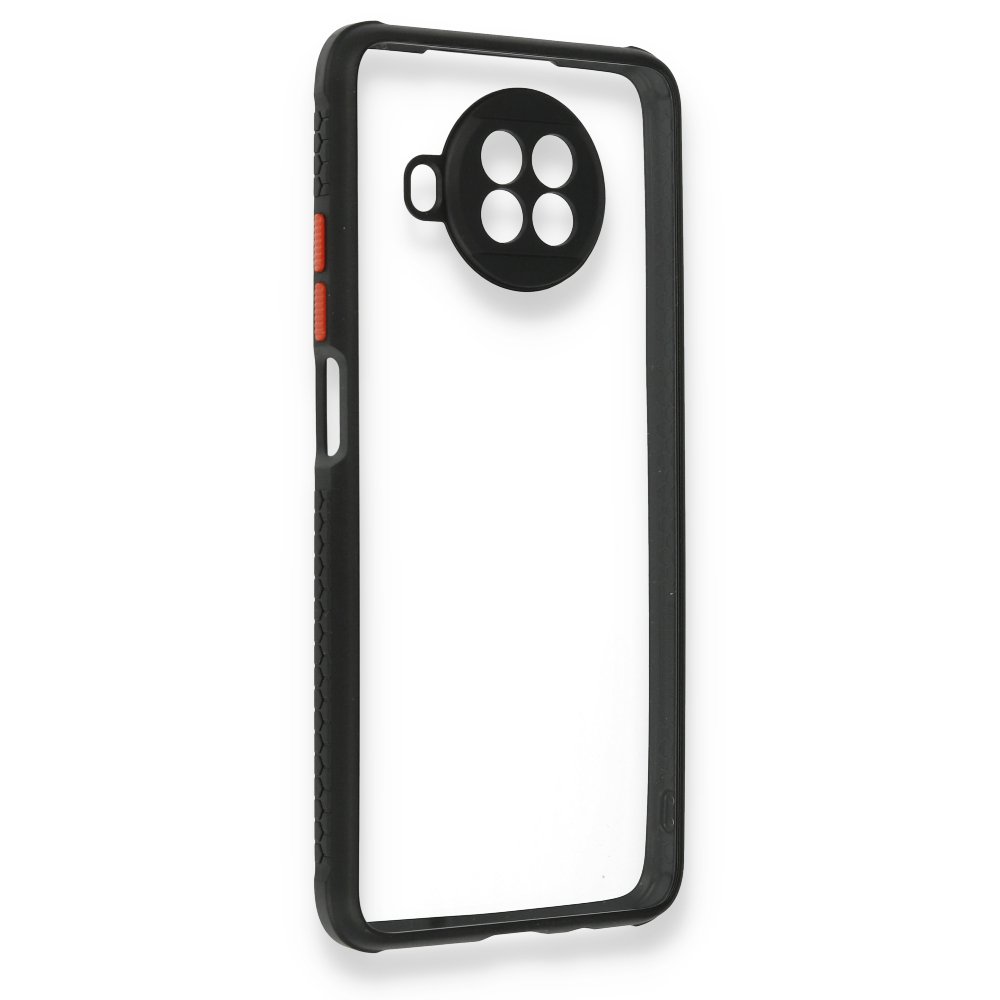Xiaomi Mi 10T Lite Kılıf Miami Şeffaf Silikon - Siyah  Xiaomi Mi 10T Lite Kılıf Miami Şeffaf Silikon - Siyah