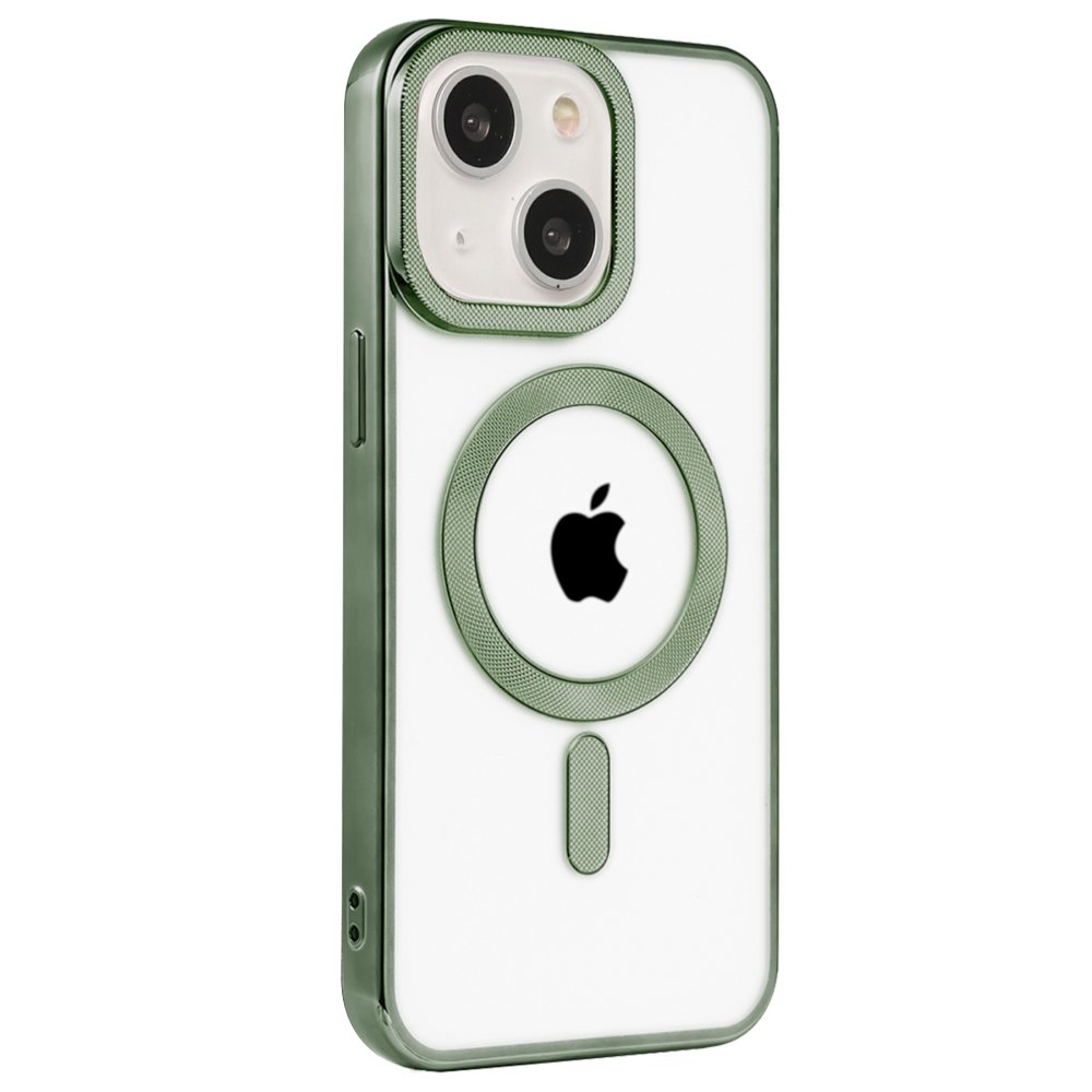  iPhone 15 Kılıf Kronos Magsafe Kapak - Koyu Yeşil