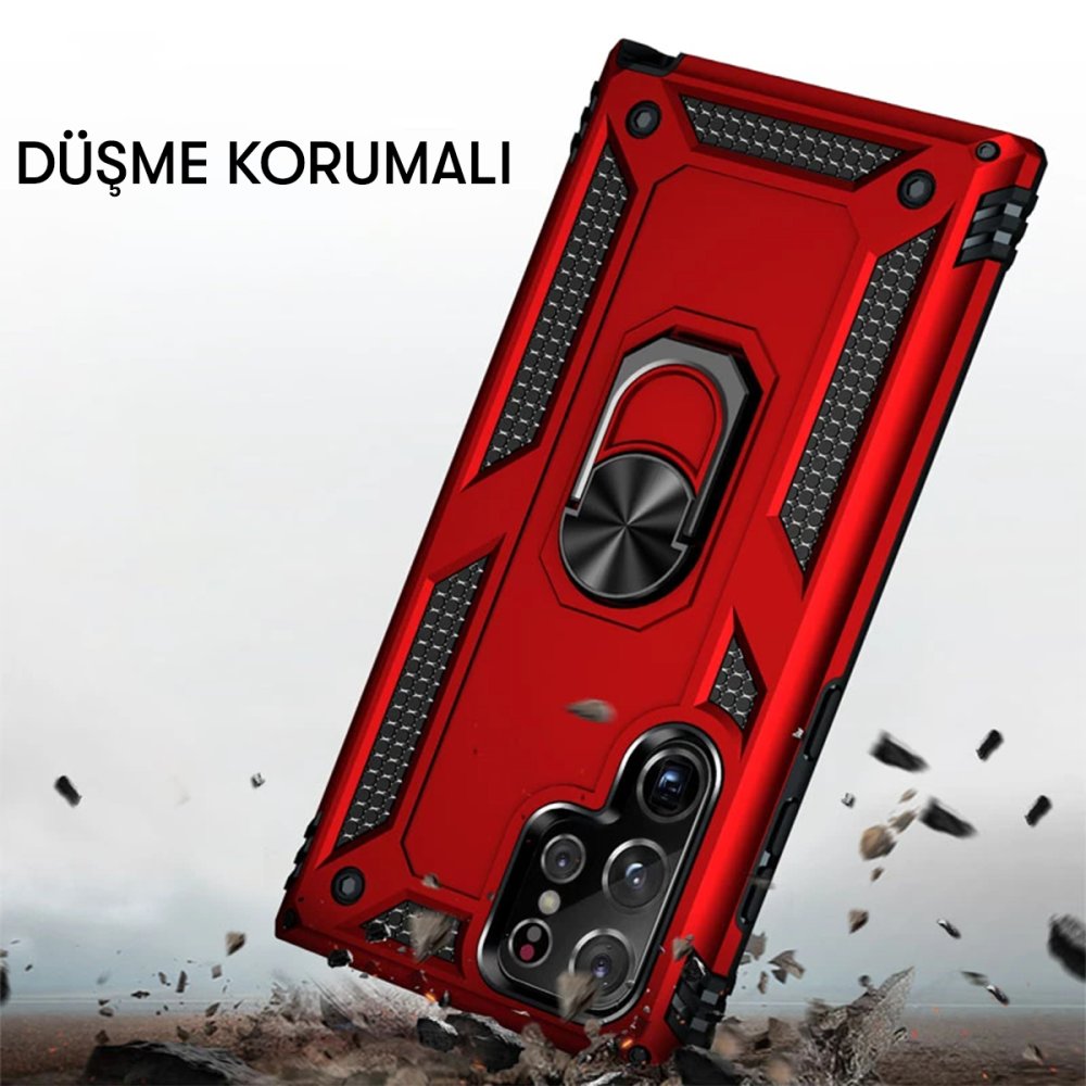Redmi Note 12 Pro 5G Kılıf Sofya Yüzüklü Silikon Kapak - Rose