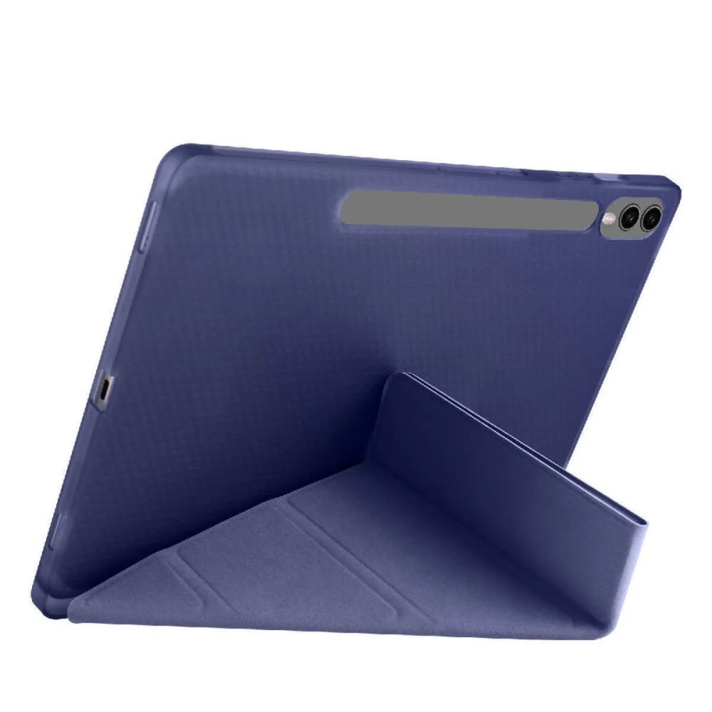  Samsung Galaxy X610 Tab S9 FE Plus 12.4 Kılıf Kalemlikli Hugo Tablet Kılıfı - Lacivert