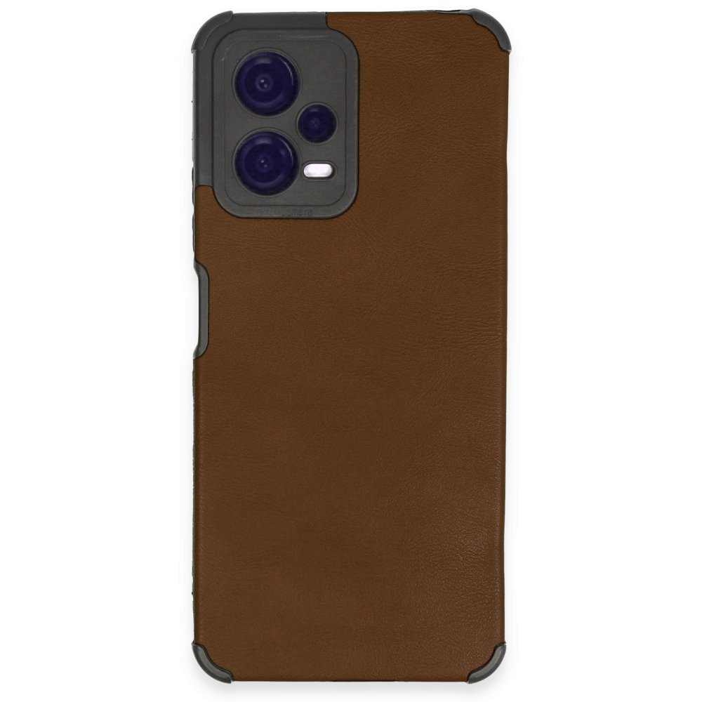 Redmi Note 12 5G Kılıf Loop Deri Silikon - Kahverengi
