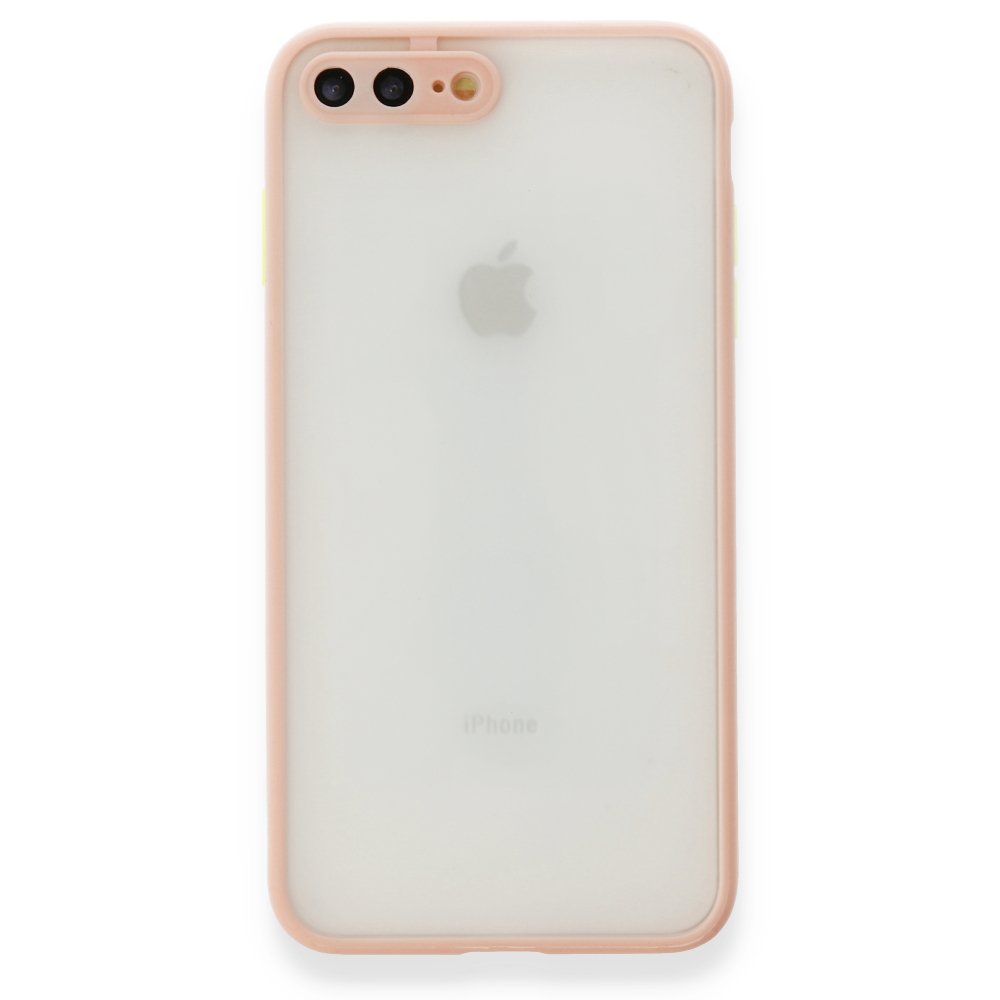  iPhone 8 Plus Kılıf Montreal Silikon Kapak - Pembe