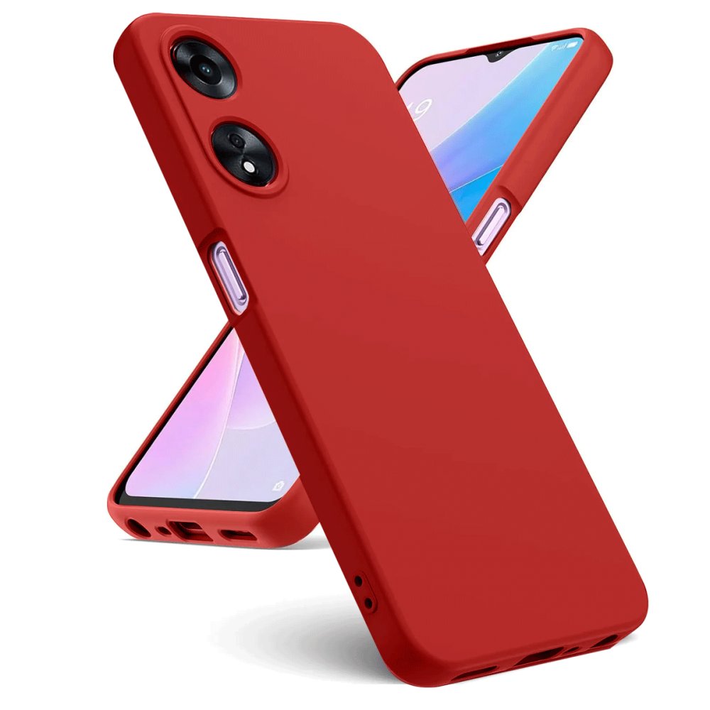 Oppo A38 Kılıf First Silikon - Kırmızı Oppo A38 Kılıf First Silikon - Kırmızı