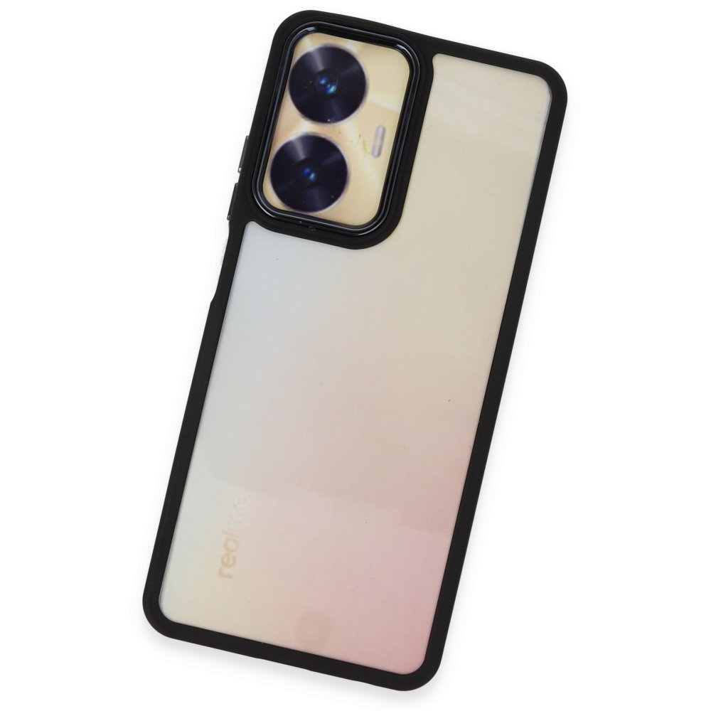 Realme C55 Kılıf Dora Kapak - Siyah Realme C55 Kılıf Dora Kapak - Siyah