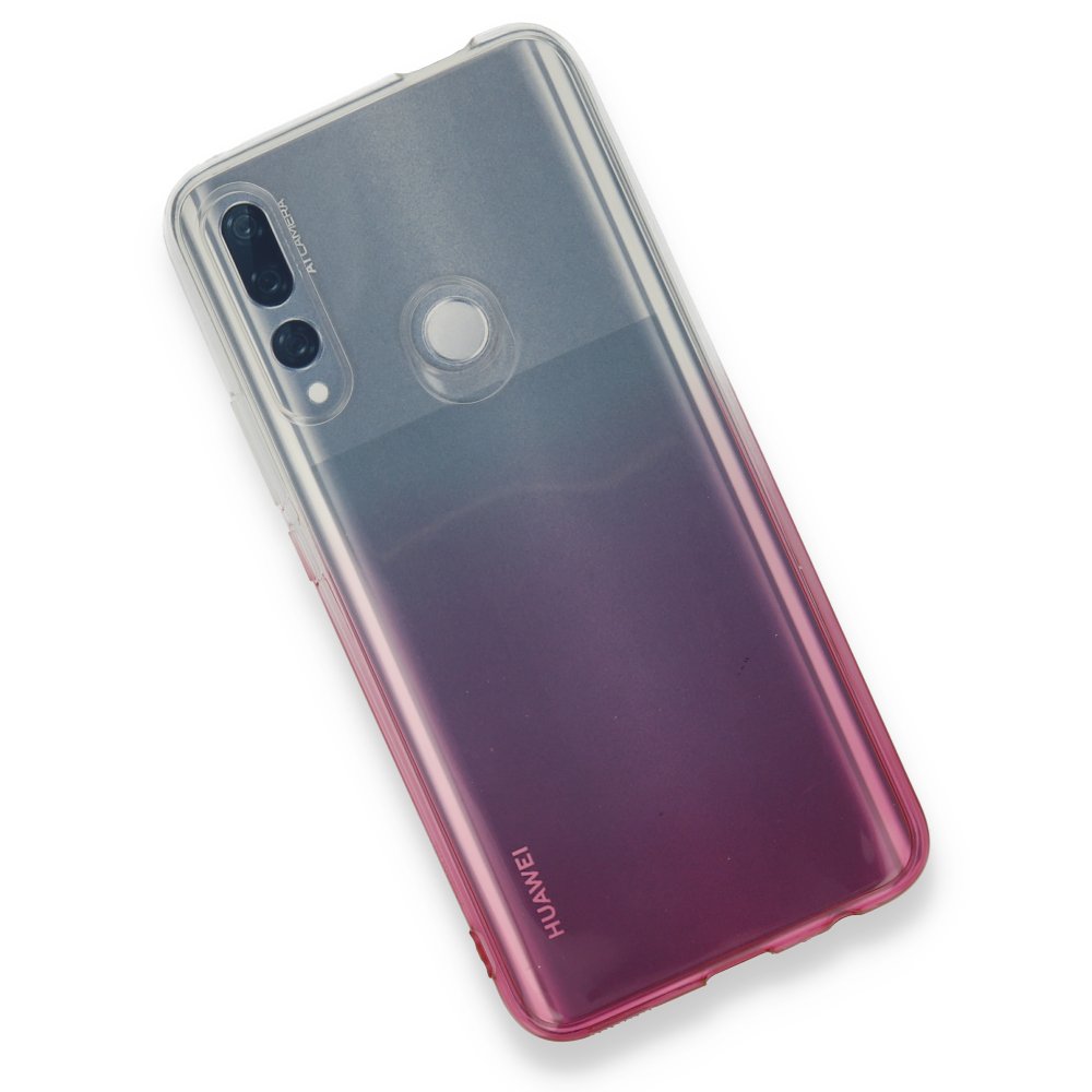  Huawei Y9 Prime 2019 Kılıf Lüx Çift Renkli Silikon - Pembe