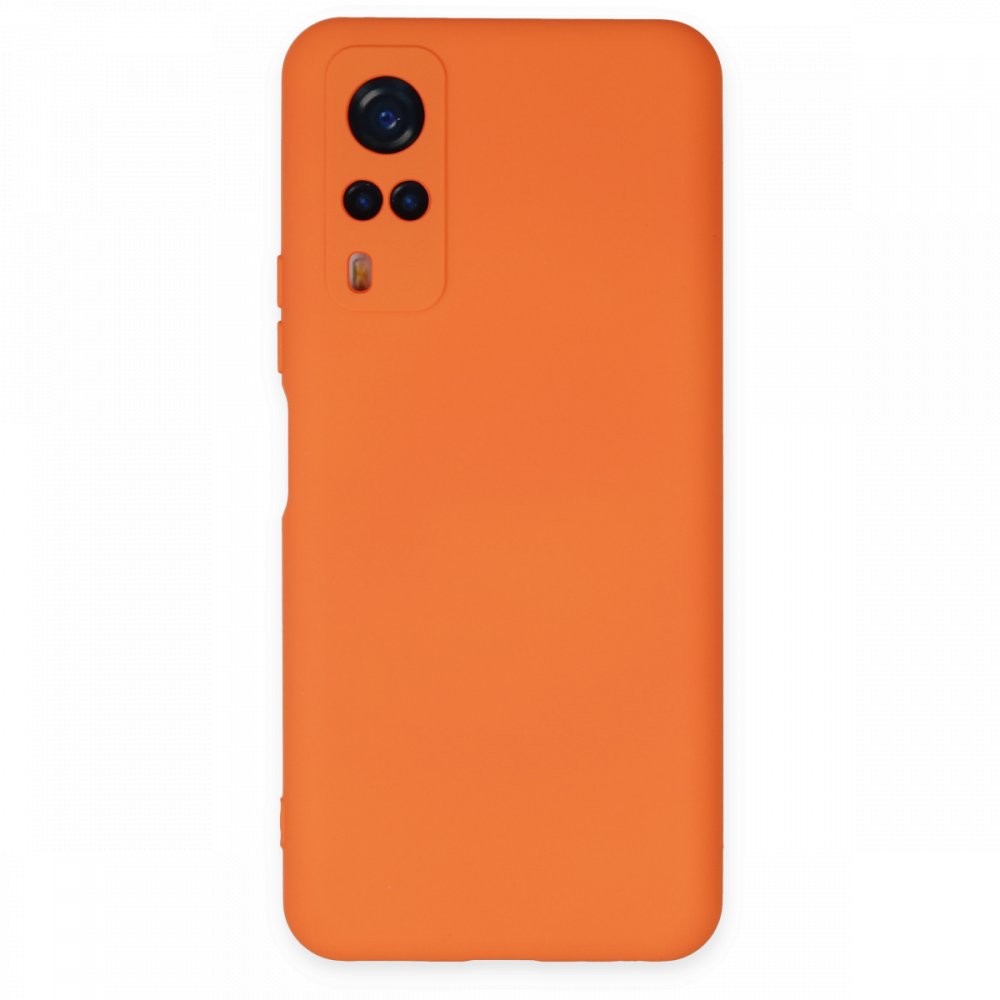  Vivo Y31 2021 Kılıf Nano içi Kadife Silikon - Turuncu