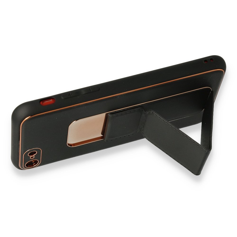  iPhone 7 Kılıf Coco Deri Standlı Kapak - Siyah