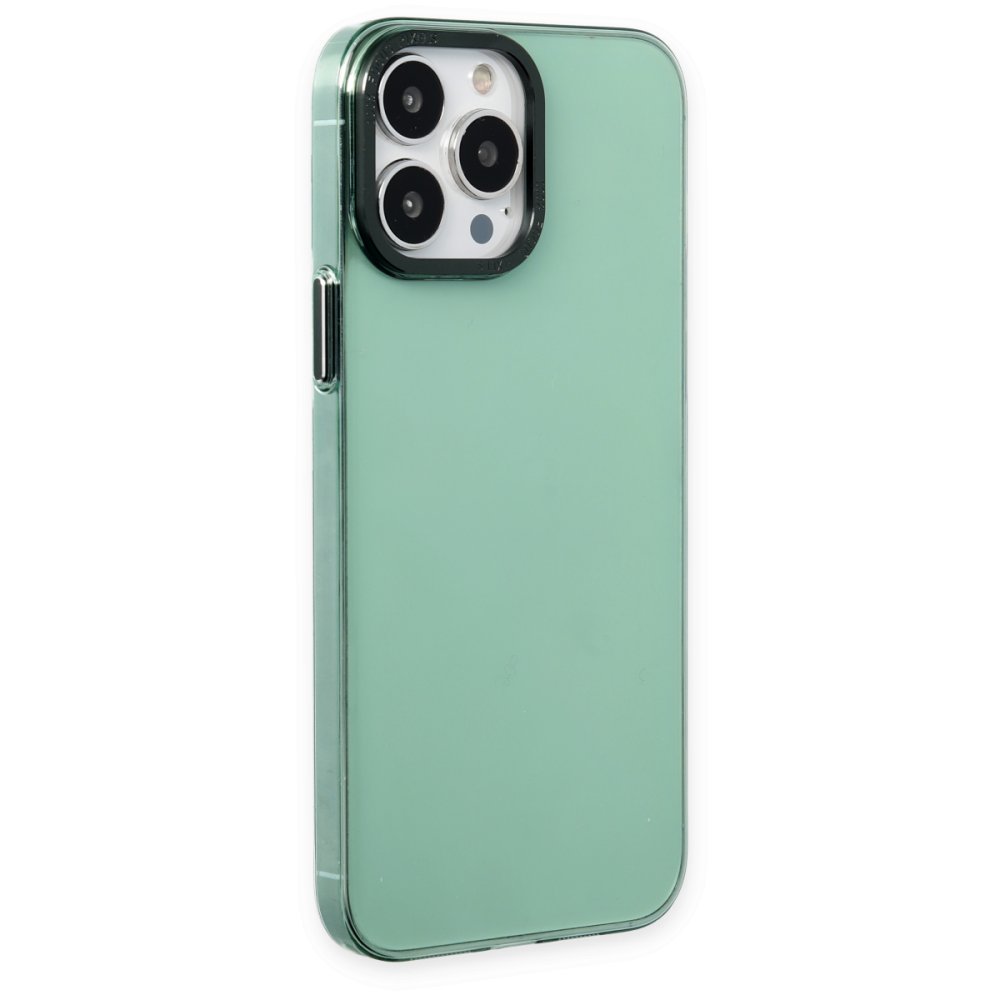 iPhone 13 Pro Max Kılıf Anka PC Sert Metal Kapak - Yeşil  iPhone 13 Pro Max Kılıf Anka PC Sert Metal Kapak - Yeşil