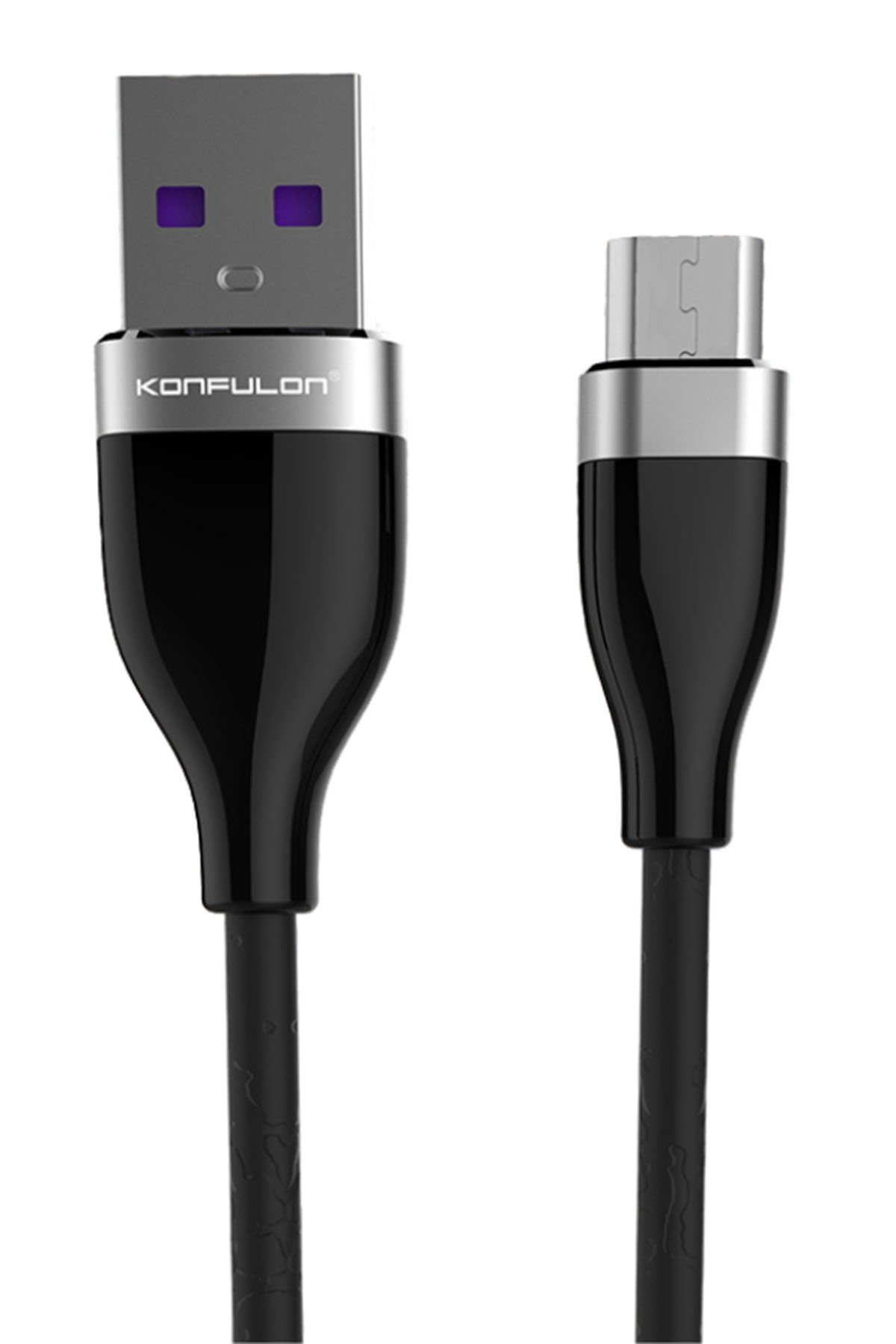 Konfulon S82 Seramik Uçlu Micro USB Kablo 1M 3.1A - Siyah Konfulon S82 Seramik Uçlu Micro USB Kablo 1M 3.1A - Siyah