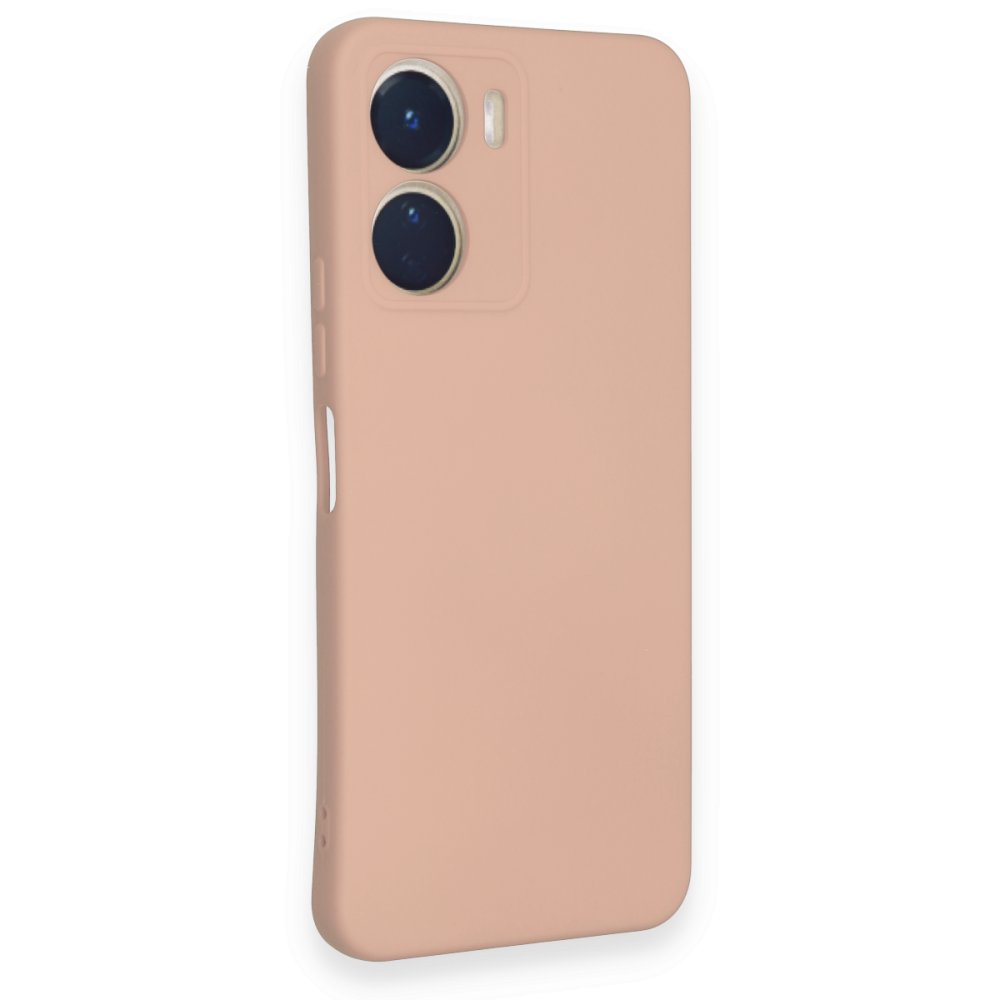 Vivo Y16 Kılıf Nano içi Kadife Silikon - Pudra Vivo Y16 Kılıf Nano içi Kadife Silikon - Pudra