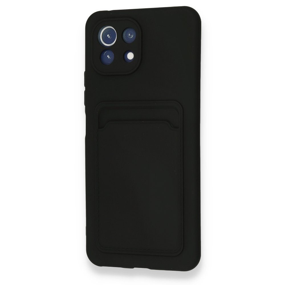  Xiaomi Mİ 11 Lite Kılıf Kelvin Kartvizitli Silikon - Siyah