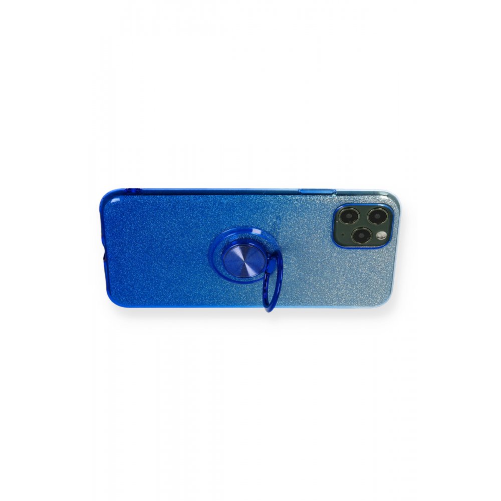 iPhone 11 Pro Max Kılıf Simli Yüzüklü Silikon - Mavi iPhone 11 Pro Max Kılıf Simli Yüzüklü Silikon - Mavi