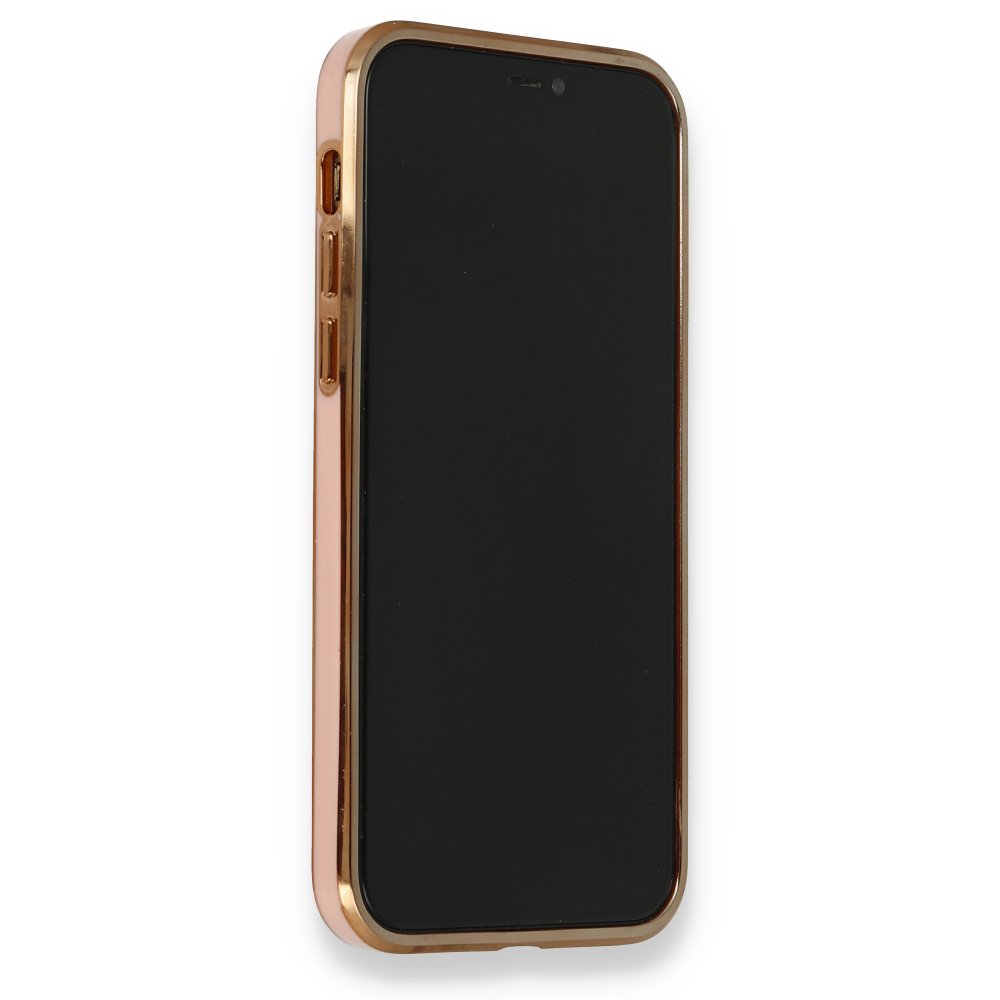  iPhone 12 Pro Kılıf Liva Silikon - Açık Pembe