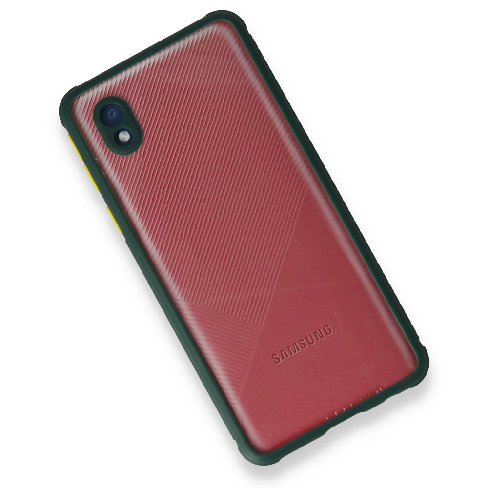 Samsung Galaxy A01 Core Kılıf Miami Şeffaf Silikon - Koyu Yeşil Samsung Galaxy A01 Core Kılıf Miami Şeffaf Silikon - Koyu Yeşil