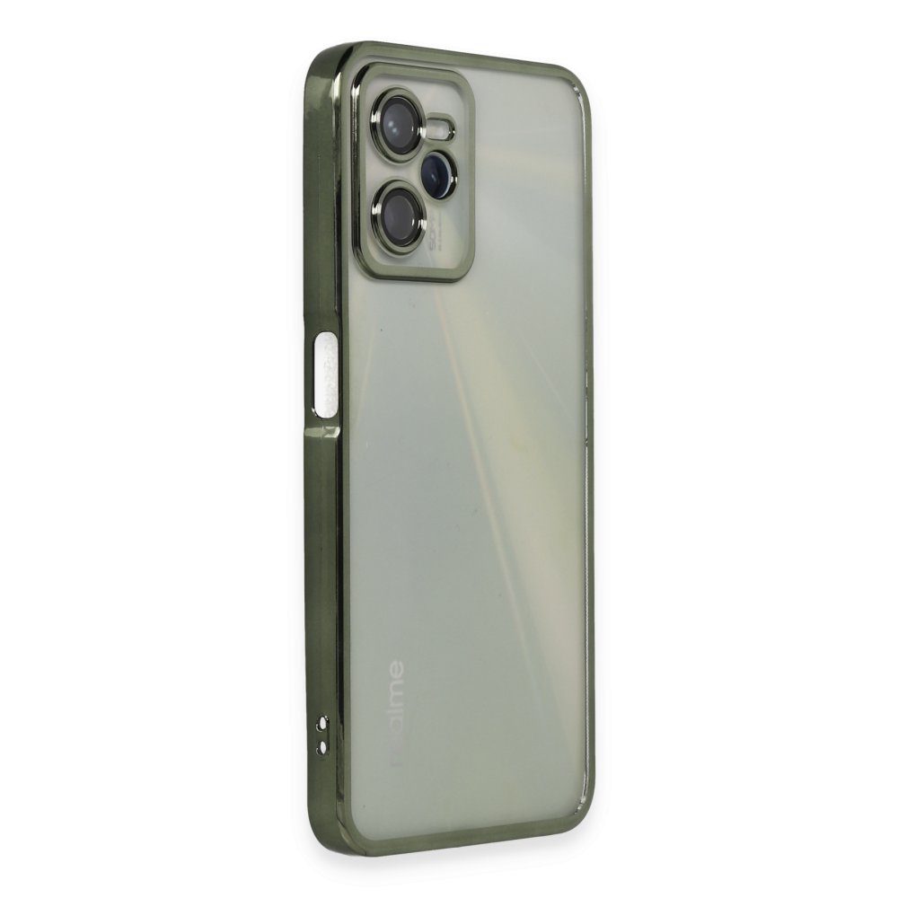 Realme C35 Kılıf Razer Lensli Silikon - Yeşil  Realme C35 Kılıf Razer Lensli Silikon - Yeşil