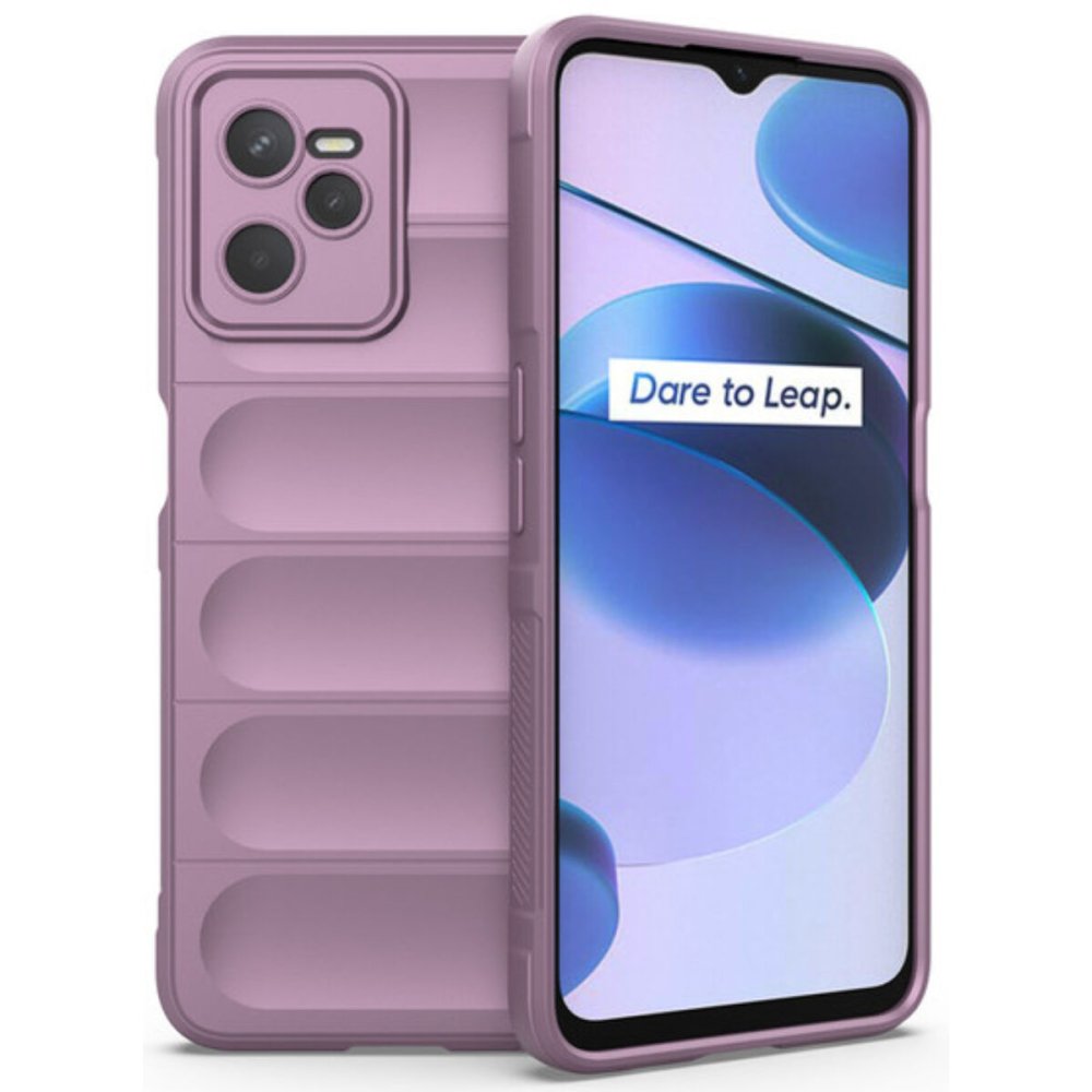 Realme C35 Kılıf Optimum Silikon - Mor  Realme C35 Kılıf Optimum Silikon - Mor
