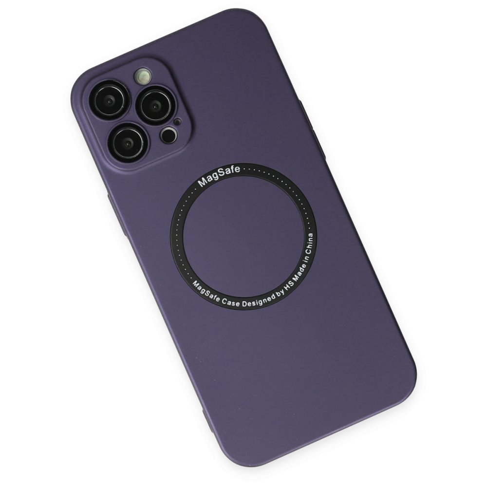  iPhone 12 Pro Kılıf Jack Magneticsafe Lens Silikon - Mor