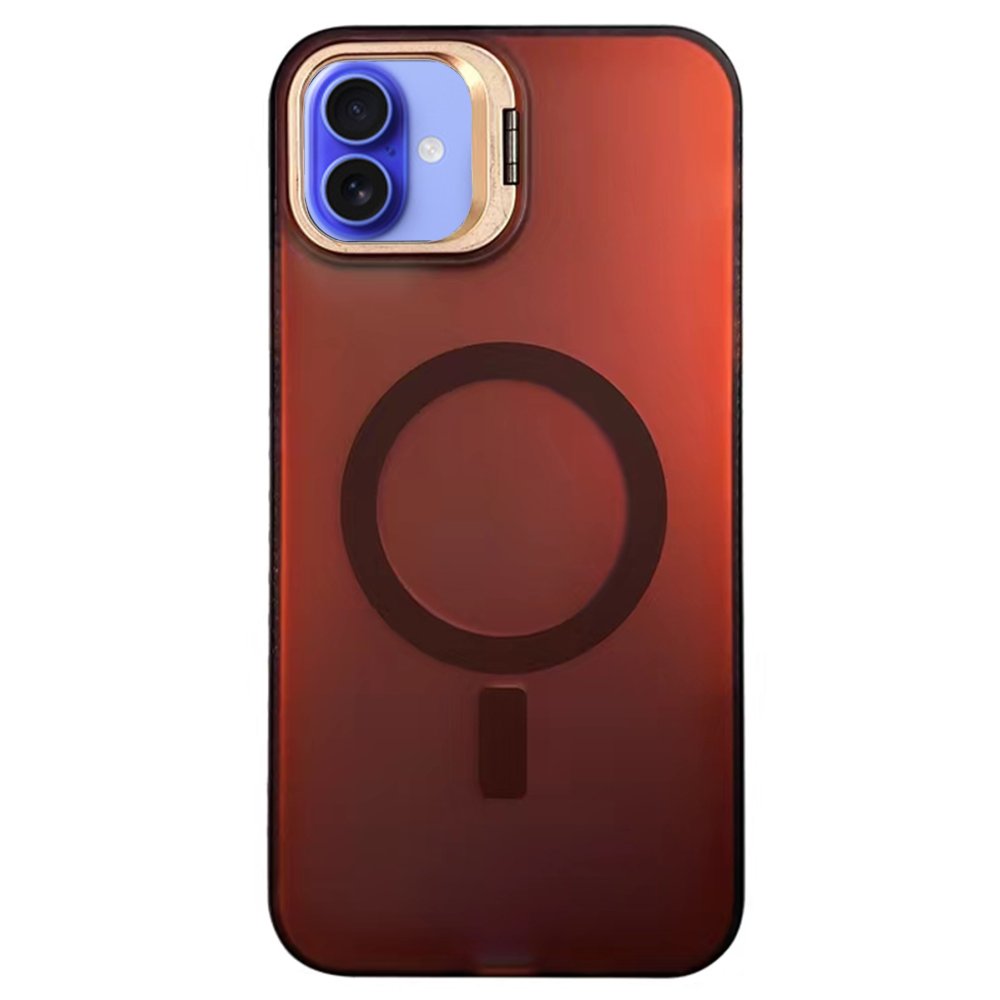 iPhone 16 Plus Kılıf Primera Magsafe Standlı Kapak - Bordo  iPhone 16 Plus Kılıf Primera Magsafe Standlı Kapak - Bordo