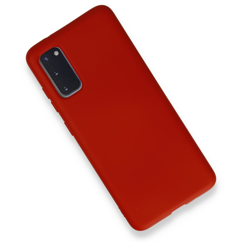  Samsung Galaxy S20 Kılıf Nano içi Kadife Silikon - Kırmızı