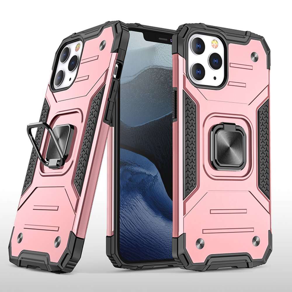  iPhone 13 Pro Kılıf Zegna Yüzüklü Silikon Kapak - Rose