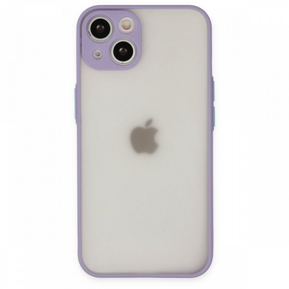  iPhone 14 Kılıf Montreal Silikon Kapak - Mor
