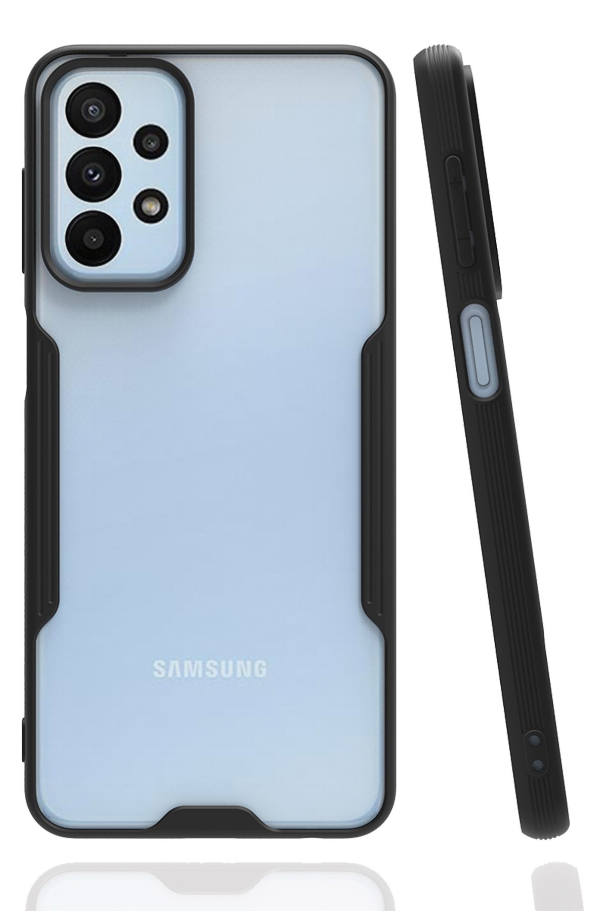  Samsung Galaxy A23 4G Kılıf Platin Silikon - Siyah