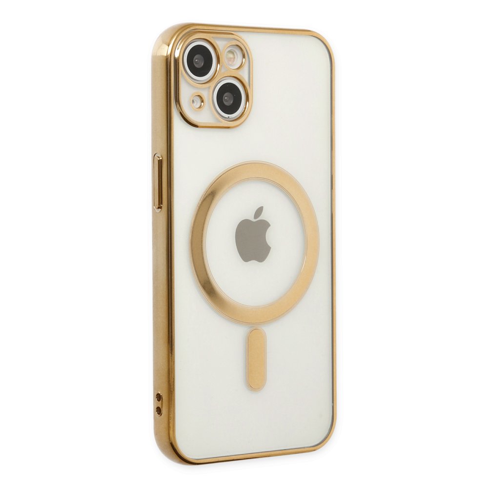 iPhone 14 Plus Kılıf Magneticsafe Lazer Silikon - Gold  iPhone 14 Plus Kılıf Magneticsafe Lazer Silikon - Gold