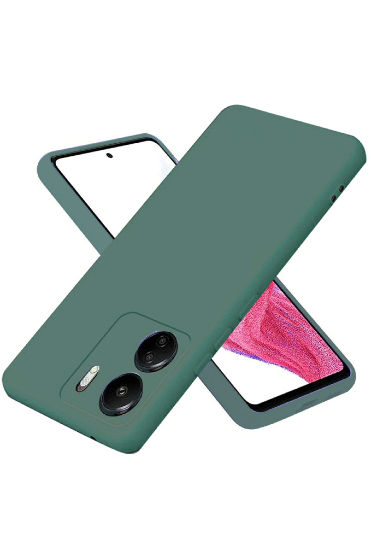  Xiaomi Poco C65 Kılıf First Silikon - Koyu Yeşil