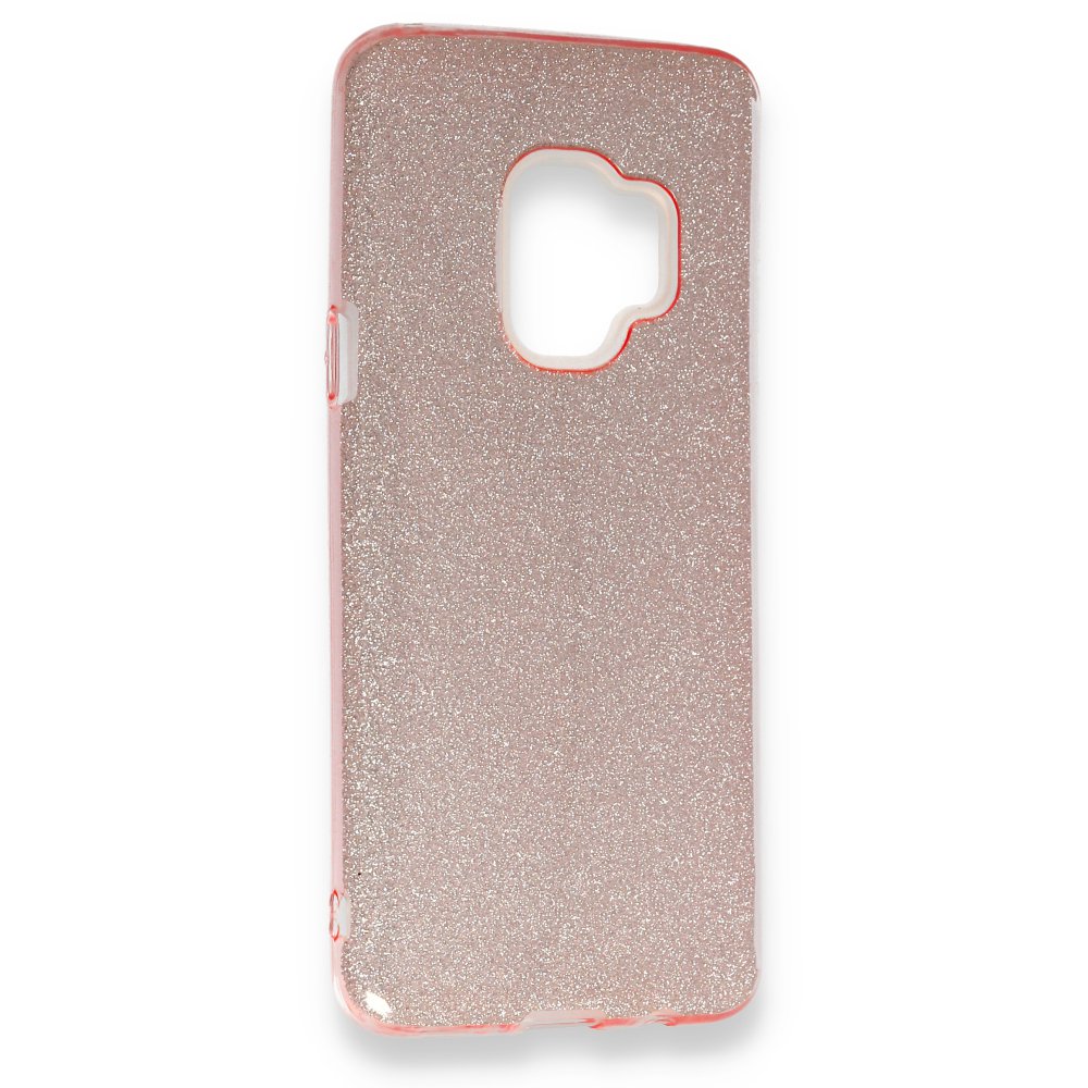 Samsung Galaxy S9 Kılıf Simli Katmanlı Silikon - Rose Samsung Galaxy S9 Kılıf Simli Katmanlı Silikon - Rose