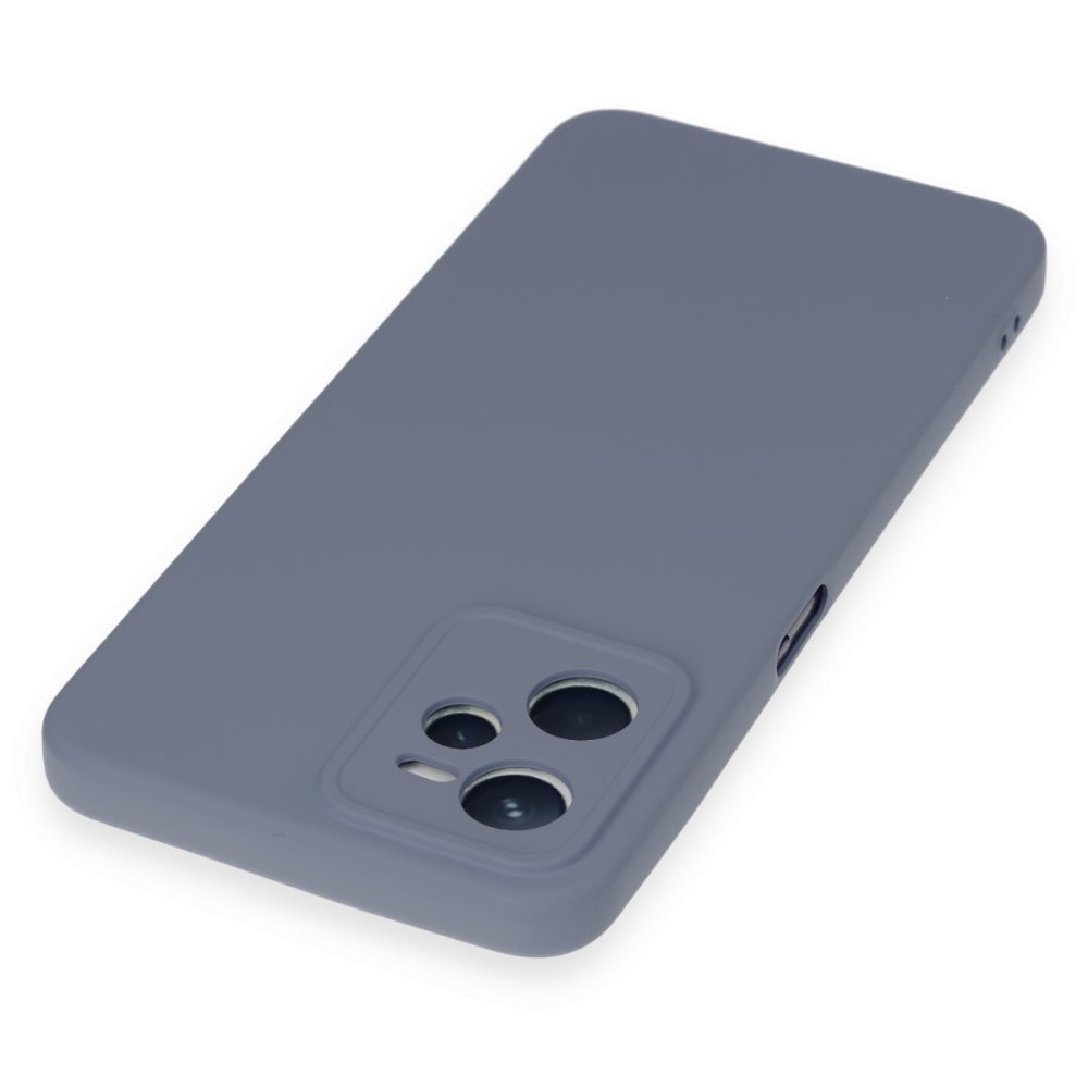 Realme C35 Kılıf Nano içi Kadife Silikon - Gri  Realme C35 Kılıf Nano içi Kadife Silikon - Gri