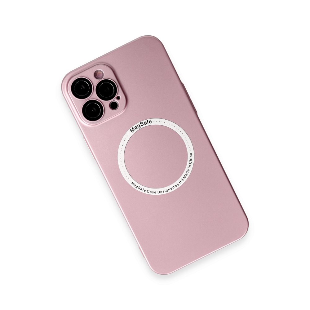  iPhone 12 Pro Max Kılıf Jack Magneticsafe Lens Silikon - Rose Gold