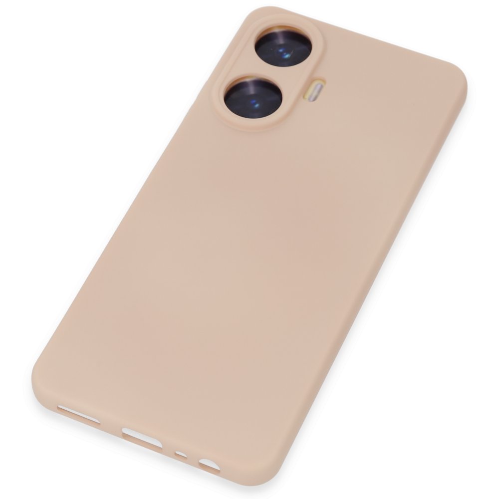 Realme C55 Kılıf Nano içi Kadife Silikon - Pudra Realme C55 Kılıf Nano içi Kadife Silikon - Pudra
