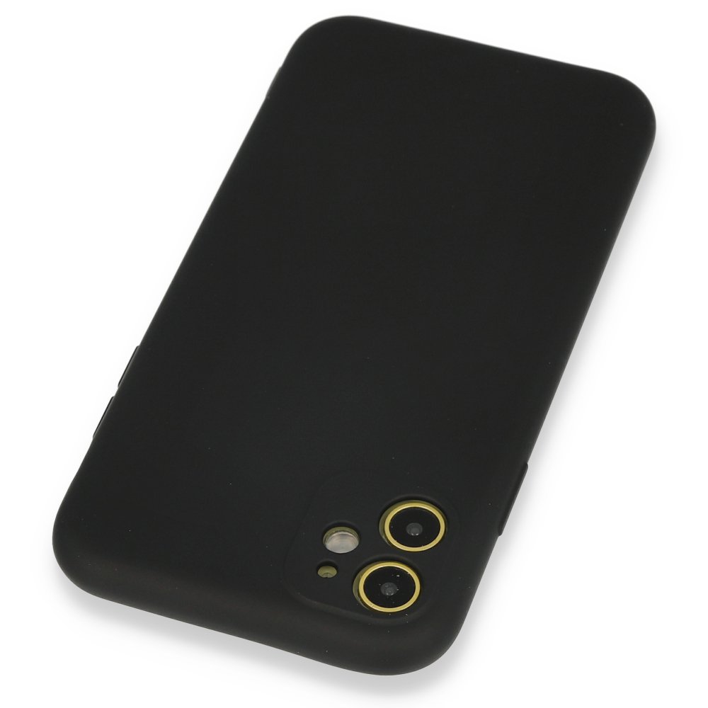 iPhone 11 Kılıf Nano içi Kadife Silikon - Siyah iPhone 11 Kılıf Nano içi Kadife Silikon - Siyah