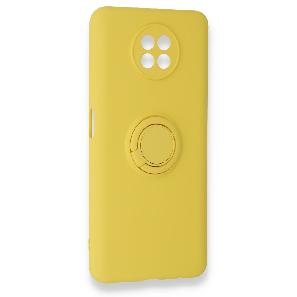 Redmi Note 9 5G Kılıf Viktor Yüzüklü Silikon - Sarı Redmi Note 9 5G Kılıf Viktor Yüzüklü Silikon - Sarı