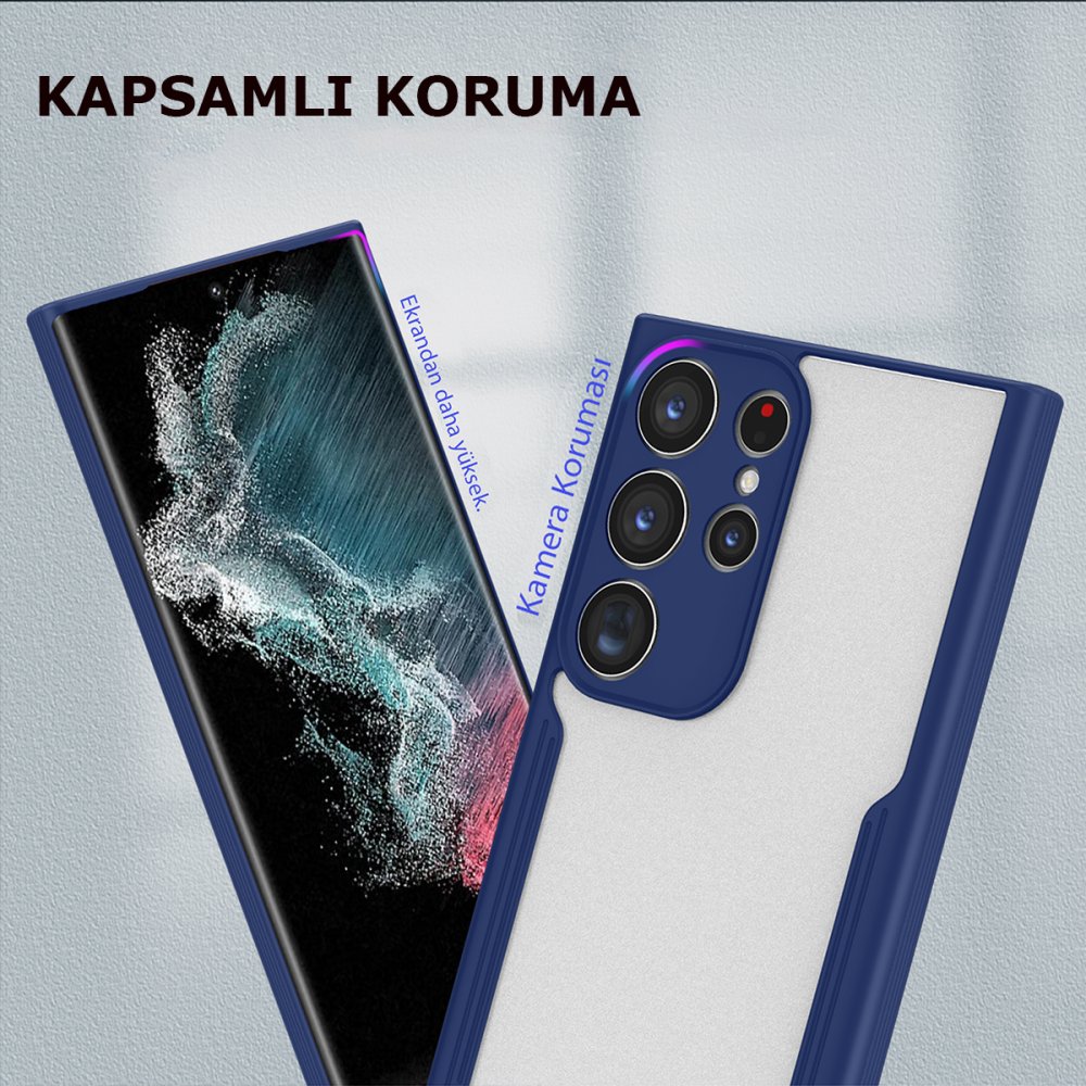  Samsung Galaxy S23 Ultra Kılıf Platin Silikon - Kırmızı