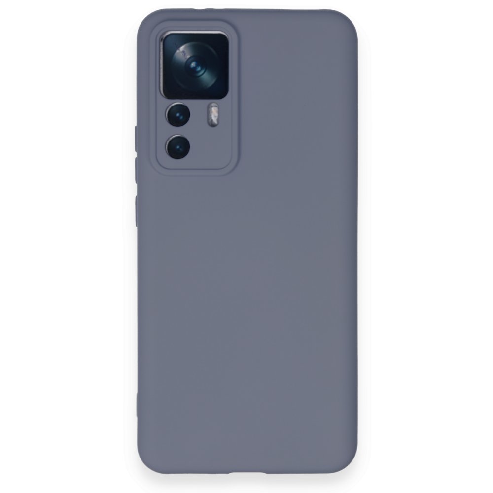 Xiaomi Mi 12T Pro Kılıf Nano içi Kadife Silikon - Gri  Xiaomi Mi 12T Pro Kılıf Nano içi Kadife Silikon - Gri
