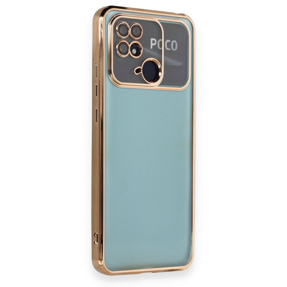 Xiaomi Poco C40 Kılıf Razer Lensli Silikon - Gold Xiaomi Poco C40 Kılıf Razer Lensli Silikon - Gold