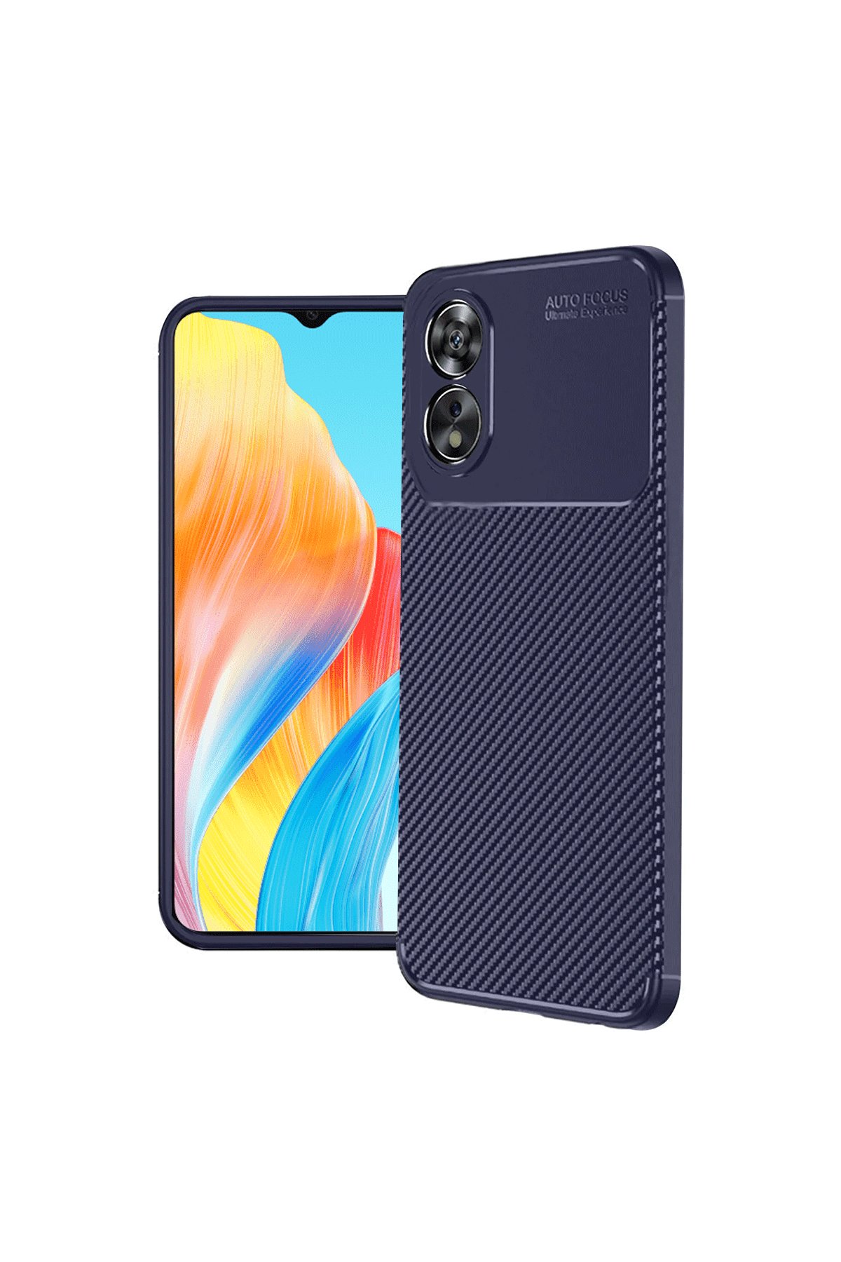  Oppo A60 Kılıf Auto Focus Karbon Kapak - Lacivert