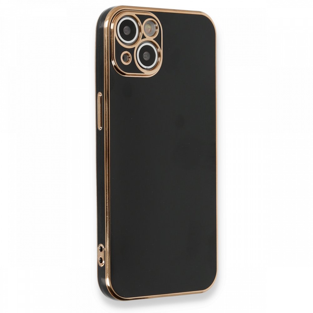  iPhone 13 Kılıf Volet Silikon - Siyah