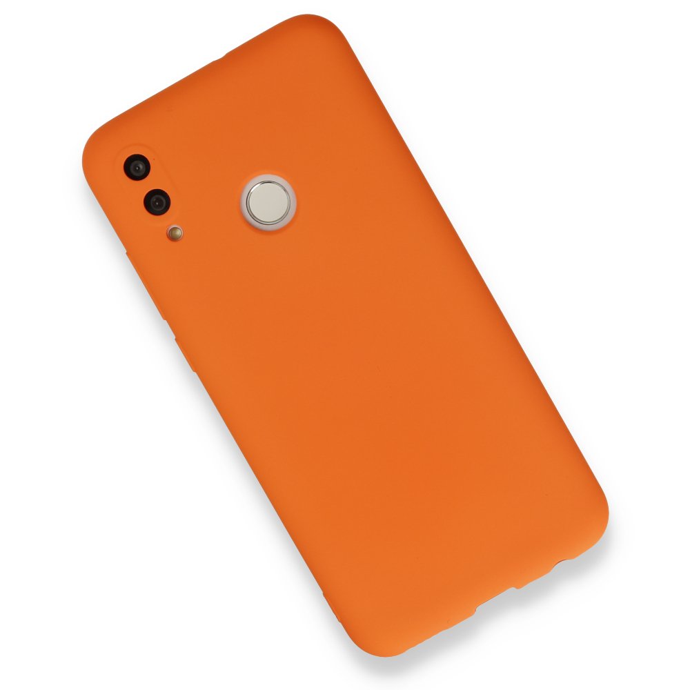Huawei P Smart 2019 Kılıf Nano içi Kadife Silikon - Turuncu  Huawei P Smart 2019 Kılıf Nano içi Kadife Silikon - Turuncu