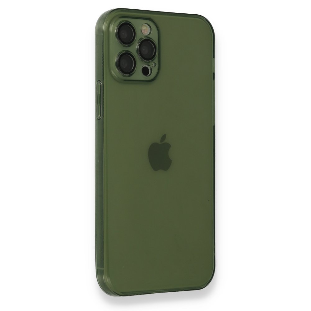  iPhone 12 Pro Kılıf Fly Lens Silikon - Yeşil