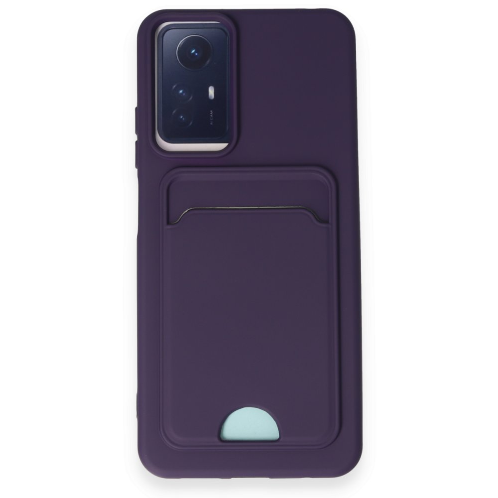 Redmi Note 12S Kılıf Kelvin Kartvizitli Silikon - Derin Mor Redmi Note 12S Kılıf Kelvin Kartvizitli Silikon - Derin Mor