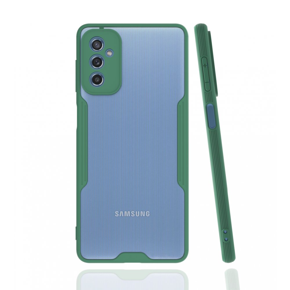  Samsung Galaxy M52 5G Kılıf Platin Silikon - Yeşil