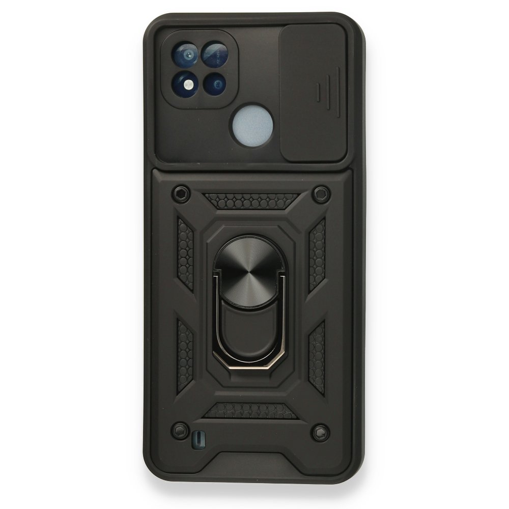 Realme C11 2021 Kılıf Pars Lens Yüzüklü Silikon - Siyah  Realme C11 2021 Kılıf Pars Lens Yüzüklü Silikon - Siyah